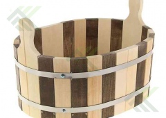 Ушат липовый с пластиковой вставкой 