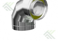 Колено-сэндвич 90гр. д.200х115 нерж./нерж.