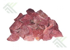 Камень для бани Кварцит малиновый, коробка 20кг