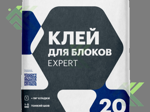 Клей для строительных блоков EXPERT ЦЕМЕНТУМ (бывш Холсим) (20кг)  (по Б/Н>30меш-348р)