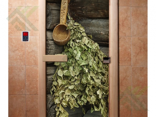 Дверной блок банный стекло фотопечать ( DoorWood)  