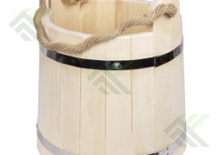 Ведро бондарное с крышкой (липа)  9л.