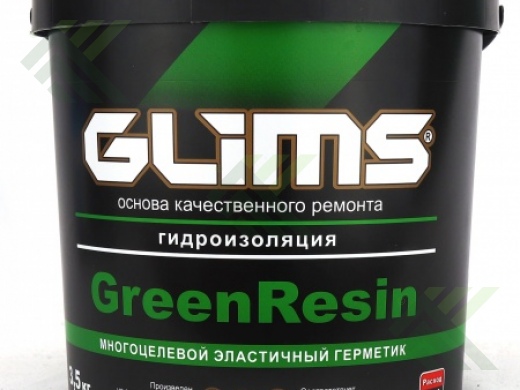 Герметик GLIMS GreenResin паста для наруж. и внут. работ 3.5 кг