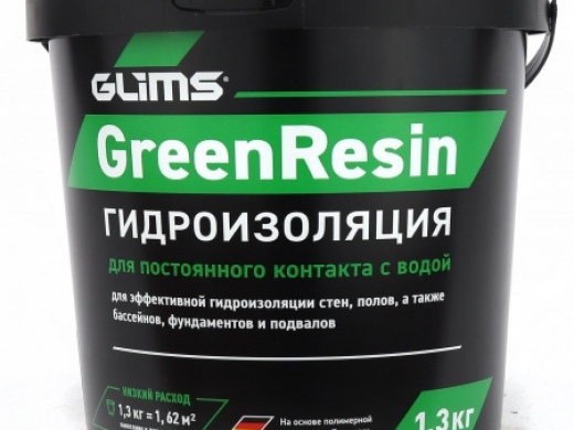 Герметик GLIMS GreenResin паста для наруж. и внут. работ 1.3 кг
