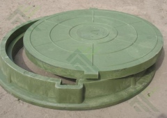 Люк полимерный круглый зеленый тип Л (нагрузка 3т) крышка 630мм