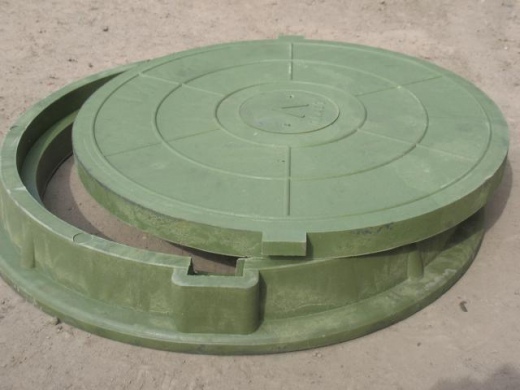 Люк полимерный круглый зеленый тип Л (нагрузка 3т) крышка 630мм