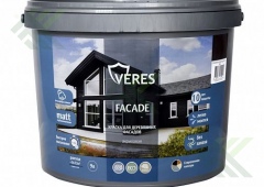 Краска  ВЕРЕС FASAD для дер. фасадов акриловая горький шоколад 9л
