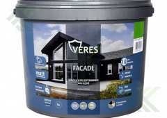 Краска  ВЕРЕС FASAD для дер. фасадов акриловая свежая зелень 9л
