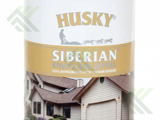 Краска HUSKY SIBERIAN акриловая белая База А 0,9л