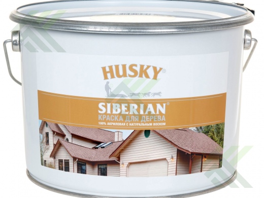 Краска HUSKY SIBERIAN акриловая белая База А 9л