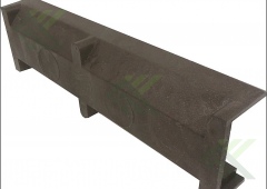 Лоток (канал) для воды полимерпесчаный 500х140х70мм (Шоколад)