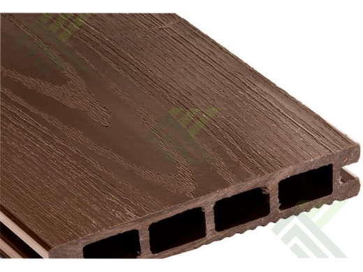 Террасная доска МПК 25х140х3000 мм (тисн. и браш./цвет-шоколад)