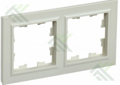 Рамка IEK BRITE беж. 2м.