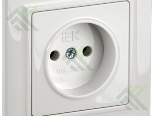 Розетка IEK BRITE бел. 1м. + рамка