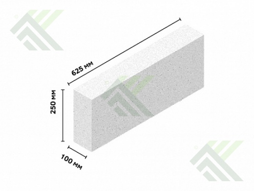 Блок газосиликатный 100х250х625мм Уценка