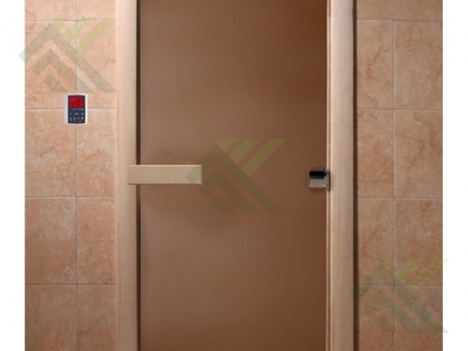 Дверной блок банный стекло БРОНЗА МАТОВАЯ ( DoorWood)  