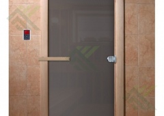 Дверной блок банный стекло ГРАФИТ ( DoorWood)