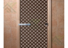 Дверной блок банный стекло ГРАФИТ МАТОВОЕ( DoorWood)