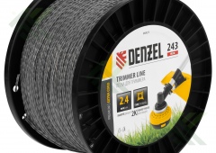 Леска для триммера  витой квадрат 2,4мм х243м Denzel