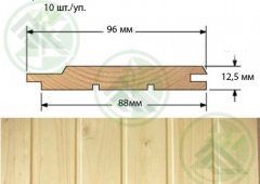 Евровагонка сорт АВ  3,0м (12,5х88(96)мм) 10шт./уп. (Б/Н >10-1609р)