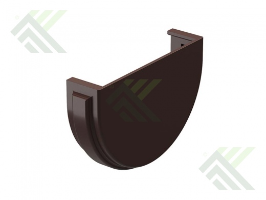 Заглушка желоба FarAcs ПВХ 125/80 PREMIUM (цвет-серый графит)