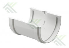 Соединитель желоба FarAcs ПВХ 125/80 PREMIUM (цвет-серый графит)