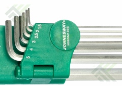 Набор шестигранников JW LONG угловых с шаром 1,5-10мм 9пр.