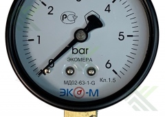 Манометр ЭКОМЕРА рад МД02-63мм 0..0,6МПа G1/4