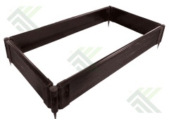 Комплект сборный для грядки ДПК 150х600х1800мм (ВЕНГЕ/ 3D NEW)