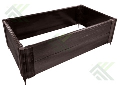Комплект сборный для грядки ДПК 300х600х1800мм (ВЕНГЕ/ 3D NEW)