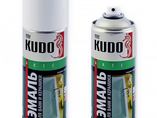 Краска KUDO аэрозоль для ванн 520мл белая